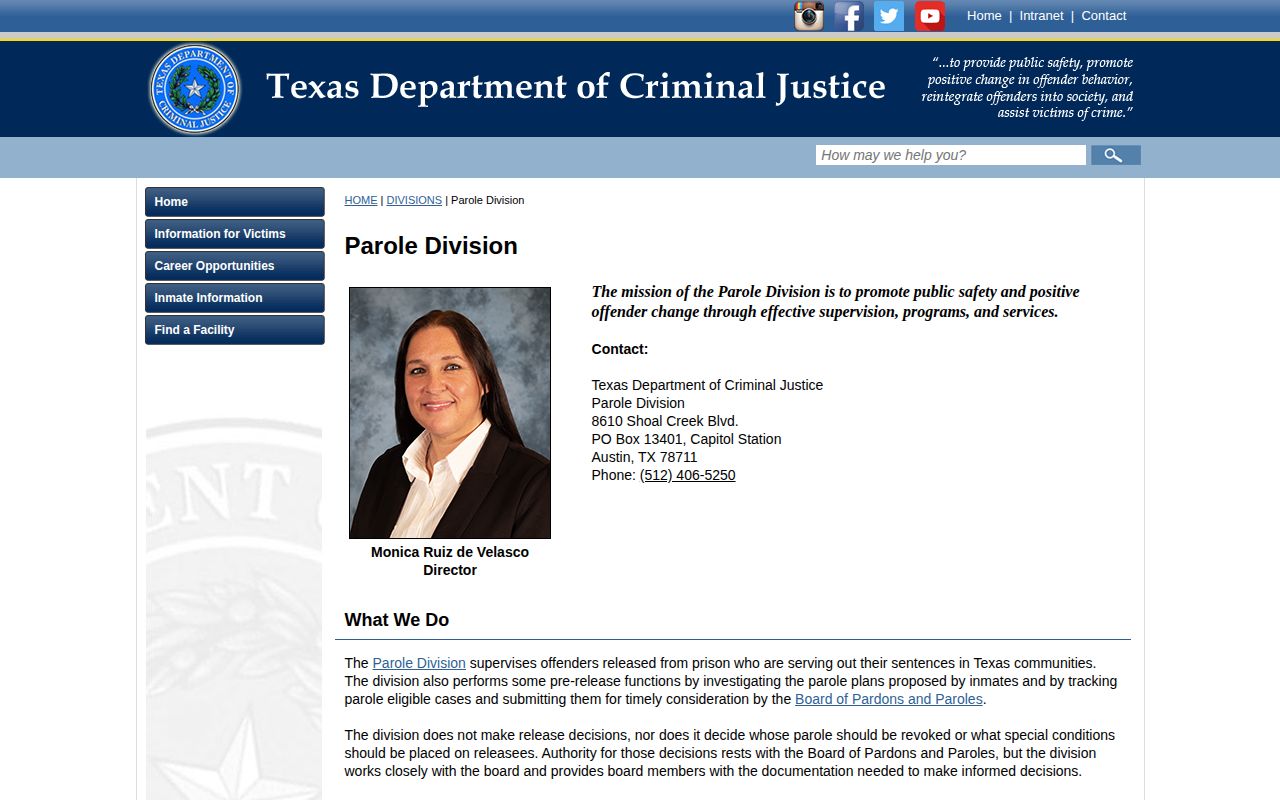 Stephens County parole release supervision and probation distinction